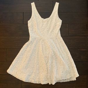 White Lace Mini Dress